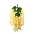thumbnail image 2 of Fake Flowers Promotion Sale! Nomeni 12 Pieces (Each 45Inch) Wisteria Artificial Flower Bushy Silk Vine Ratta Hanging, Home Decor Clearance Sale Yellow, 2 of 6