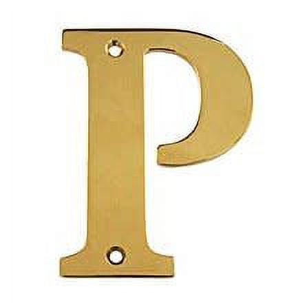 Deltana Rl4p 4" Solid Brass Traditional House Letter P - Brass