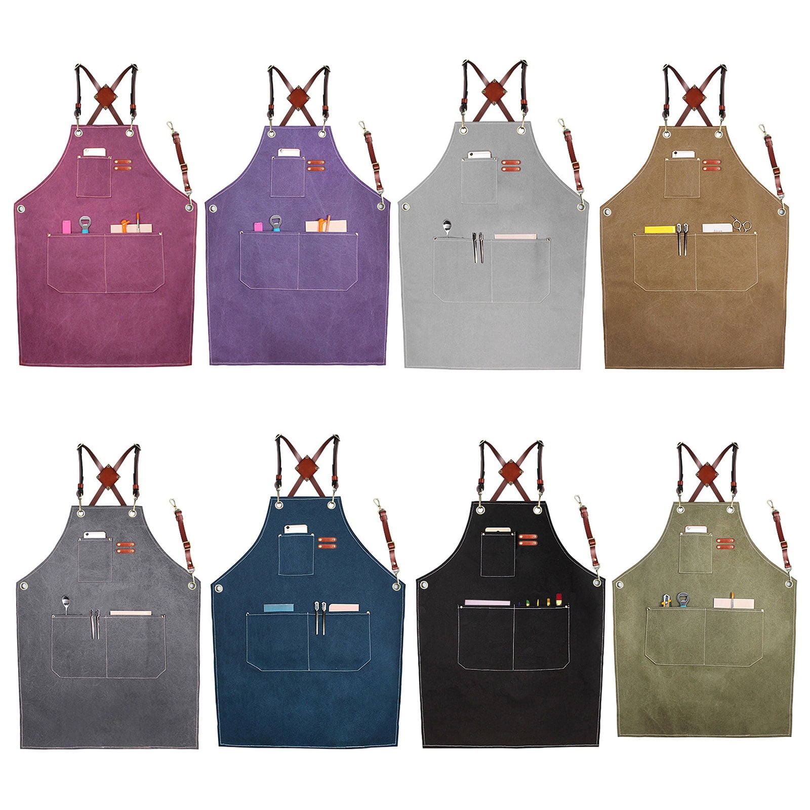 lanema Thick Apron with Pocket Jean for Women Men Hair Stylist Barista Coffee Shop