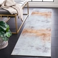 thumbnail image 3 of SAFAVIEH Tacoma Mike Traditional Machine Washable Runner Rug, Grey/Rust, 2'6" x 8', 3 of 9