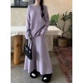 thumbnail image 3 of Ensemble Robe Tricotée pour Femmes Chandail Longue Robe Deux Pièces Ensemble Mode Élégant Vêtements Paresseux pour Femmes, 3 of 11