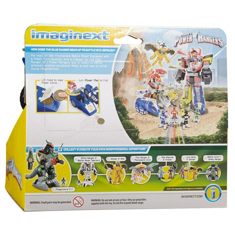 Imaginext power rangers triceratops battle shop bike