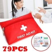 79Pcs 14Kind First Aid Kit Survival Bag Sticker Family Outdoor Camping Portable