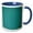 Blue/White, variant on 3drose, Light Turquoise Polka Dots on a Deep Turquoise Background, 11oz Magic Transforming Mug