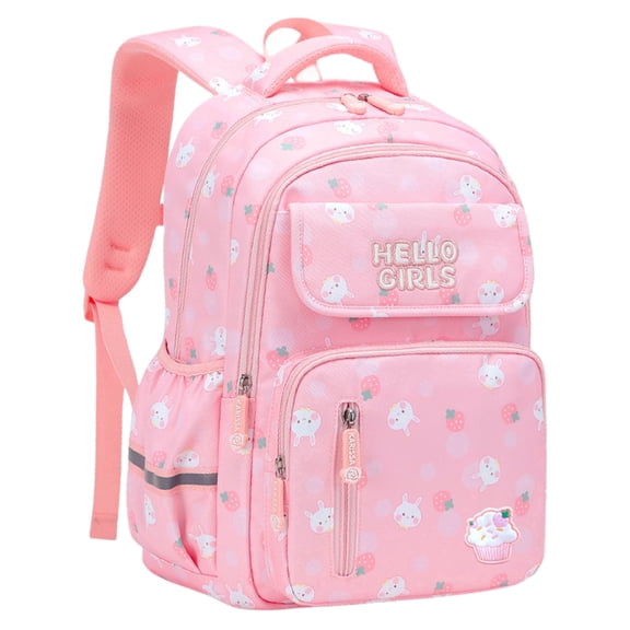RAISTYW School Backpacks for Girls, Shoulder Fashion School bag Waterproof Student Shoulder Bookbag for Elementary Middle School, Pink