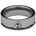 thumbnail image 4 of Soccer Tungsten Carbide Ring, 4 of 9