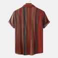 thumbnail image 4 of Mchoice Beach Shirts for Men,Men's Vacation Striped Shirts Casual Short Sleeve Button Down Printed Summer Vintage Beach Tops, 4 of 5