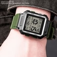 thumbnail image 3 of Hommes Digital Watch LED Backlight Staterproof Stophatch Alarm Calendar Calendar Rubberal Rubberg Bandl 50m, 3 of 7