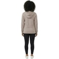 thumbnail image 5 of Women’s Lightweight Cotton Blend Zip Up Hoodie Jacket Taupe Large, 5 of 9