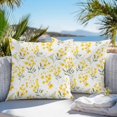 thumbnail image 3 of Throw Pillow Covers 16x16 Inch Set of 2, Yellow Flowers Spring Waterproof Outdoor Pillow Covers, Elegant Farmhouse Botanical Decorative Cushion Pillowcases for Couch, Sofa, Bed, Garden, Patio, 3 of 9