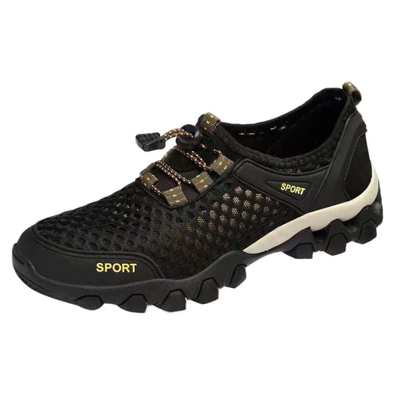 KELINFONG Men's Hiking Shoes Lightweight Breathable Trekking Trails Shoes Anti Slip Waterproof Outdoor Shoes