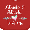thumbnail image 4 of Inktastic Abuelo and Abuela Love Me- Heart Grandchild Boys or Girls Baby Bib, 4 of 4