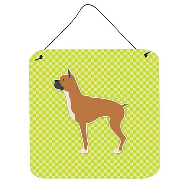 Boxer Checkerboard Green Wall or Door Hanging Prints