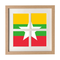thumbnail image 1 of Drapeau National du Myanmar Cadre de Pays d'Asie Affichage Mural Ou de Table 4 Ouvertures Photo, 1 of 3