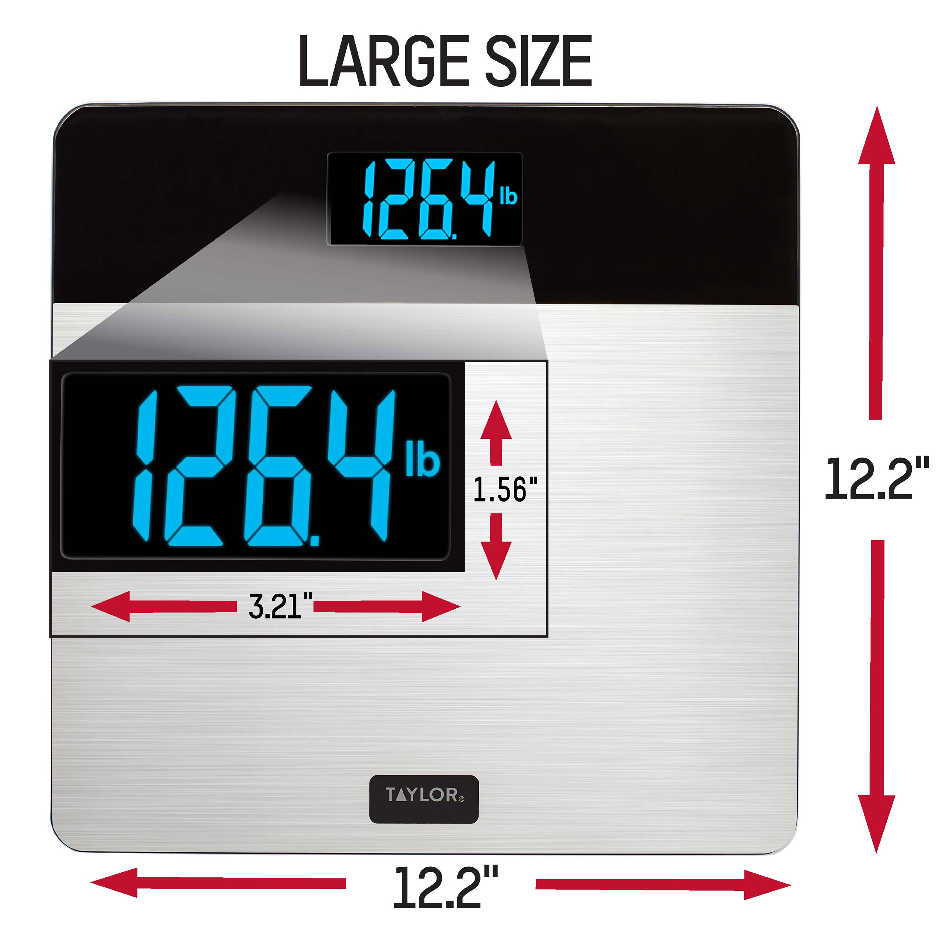 Taylor Precision Digital Bathroom Scale 400 Lb Stainless photo 7