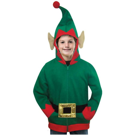 Elf Hoodie Child Halloween Costume, One Size, (7-10)