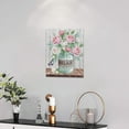 thumbnail image 2 of Rose Bathroom Wall Art Farmhouse Pink Rose Blossom Bathroom Wall Decor Country Floral Pictures Rustic Flower Canvas Painting Prints Modern Artwork Home Decoration for Bedroom Living Room 12"x16", 2 of 6