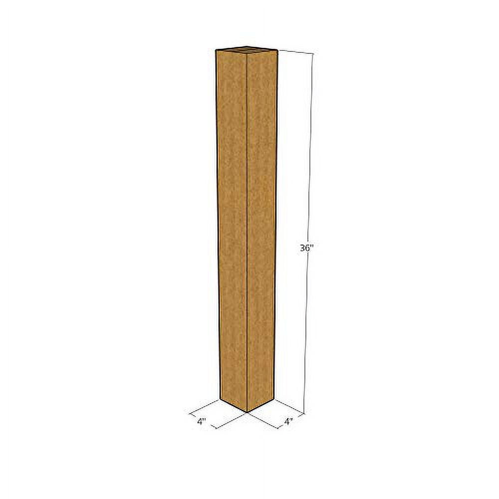 4x4x36 Kraft Brown Corrugated Shipping Boxes, 32 ECT Single-Wall, Qty 5