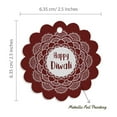 thumbnail image 6 of Inkdotpot 50 Pack Happy Diwali Favor Paper Tags Craft Real Silver Foil Hang Tags, 6 of 7