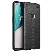 OnePlus Nord N10 5G Case, Soft Litchi Texture Shockproof Protective Bumper Case - Black