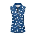 thumbnail image 2 of Aplkyhs Blue Women's Golf Sleeveless Shirt Breathable Fabric Golf Tennis Shirts Machine Washable Keep Cool in Hot Weather Soft and Comfortable Moisture Wicking, 2 of 7