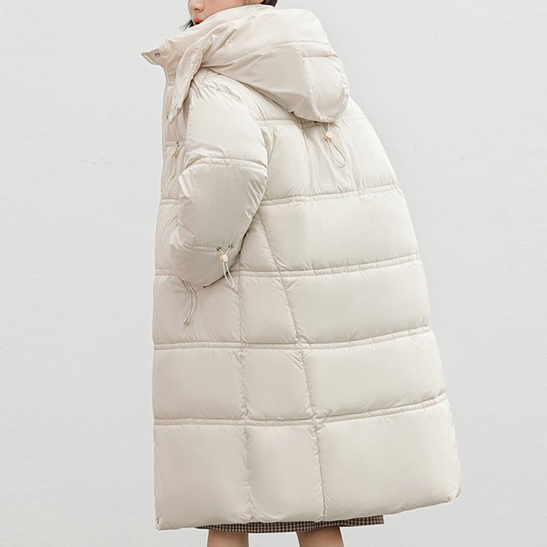 Zpanxa Reversible Long Winter Coat for Women 100% Cotton Double
