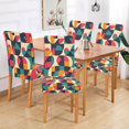 thumbnail image 2 of Yayeee 4 Pack Dining Chair Covers Stretch Parson Chairs Slipcovers Seat Protector, Retro Geometric, 2 of 6