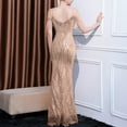 thumbnail image 4 of 1920s Tassels Sequins Maxi Dress for Women Sexy Off the Shoulder Gatsby Formal Party Evening Prom Gowns, 4 of 6