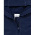 thumbnail image 3 of Hanes Pure Comfort Baby Lightweight French Terry Full-Zip Hoodie, Organic Cotton, Boys & Girls Athletic Navy 12MTH, 3 of 3