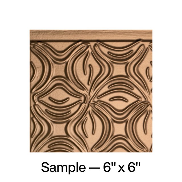 FASÄDE Lotus Decorative Vinyl Backsplash Panel in Oil Rubbed Bronze (6X6 Inch Sample)
