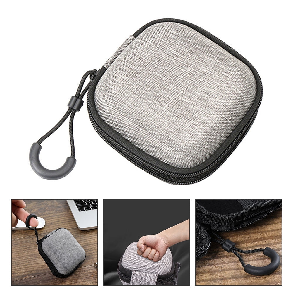 Baluue Grey Cable Organizer Bag with Exterior for Electronics Accessories and Travel Storage Solution