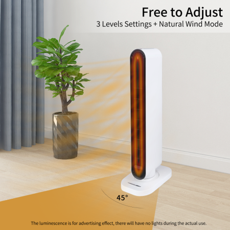 Vebreda 32  Electric Heater  1500W Whole Room Tower Space Heater with Remote 4 Heat Modes Setting  Overheating Protection