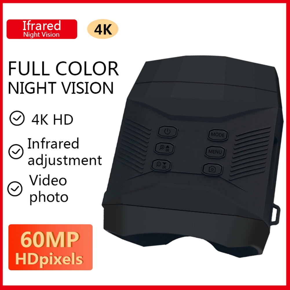 Amkui 4K Night Vision Binoculars, 60MP High Definition Night Vision Goggles, 3'' Large Full Color Night Vision for Dark, Rechargeable Digital Night Vision for Birdwatching Camping