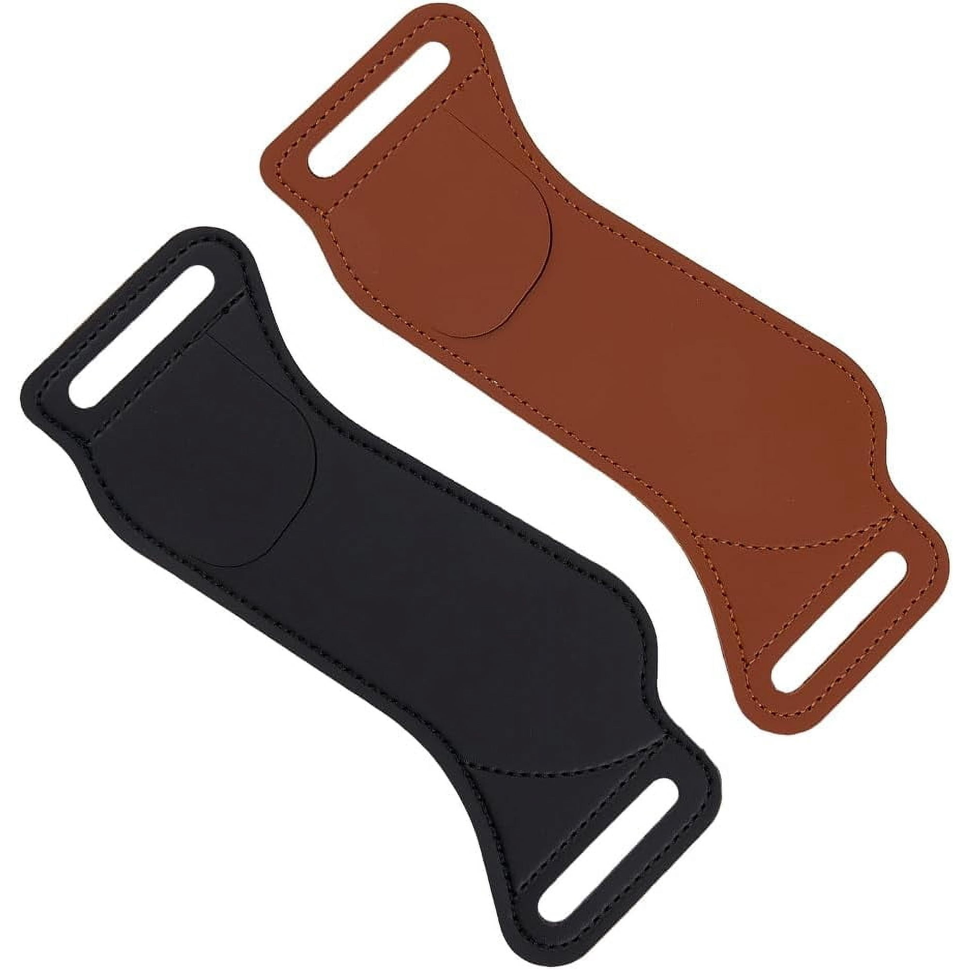 2Pcs 2 Colors Imitation Leather Folding Knife Protective Case Knife Sheaths Mixed Color 7.1×17.2×0.35cm 1pc/color
