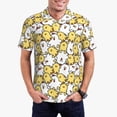 thumbnail image 1 of Balery Cartoon Chicken Camisa Polo de Hombre con Estampado, de Manga Corta y Tejido Medio, Camisa Tipo Golf Polo-Large, 1 of 6