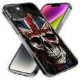 thumbnail image 2 of MUNDAZE Apple iPhone 11 Pro Max Shockproof Clear Hybrid Protective Phone Case British UK Flag Skull Cover, 2 of 5