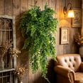 thumbnail image 3 of Artificial Hanging Ferns Plants,30.7inch UV Resistant Waterproof Fake Greenery Vines, Hanging Basket Filler for Indoor Wall Outdoor Garden Porch Patio Wedding Party Home Decoration, 3 of 5