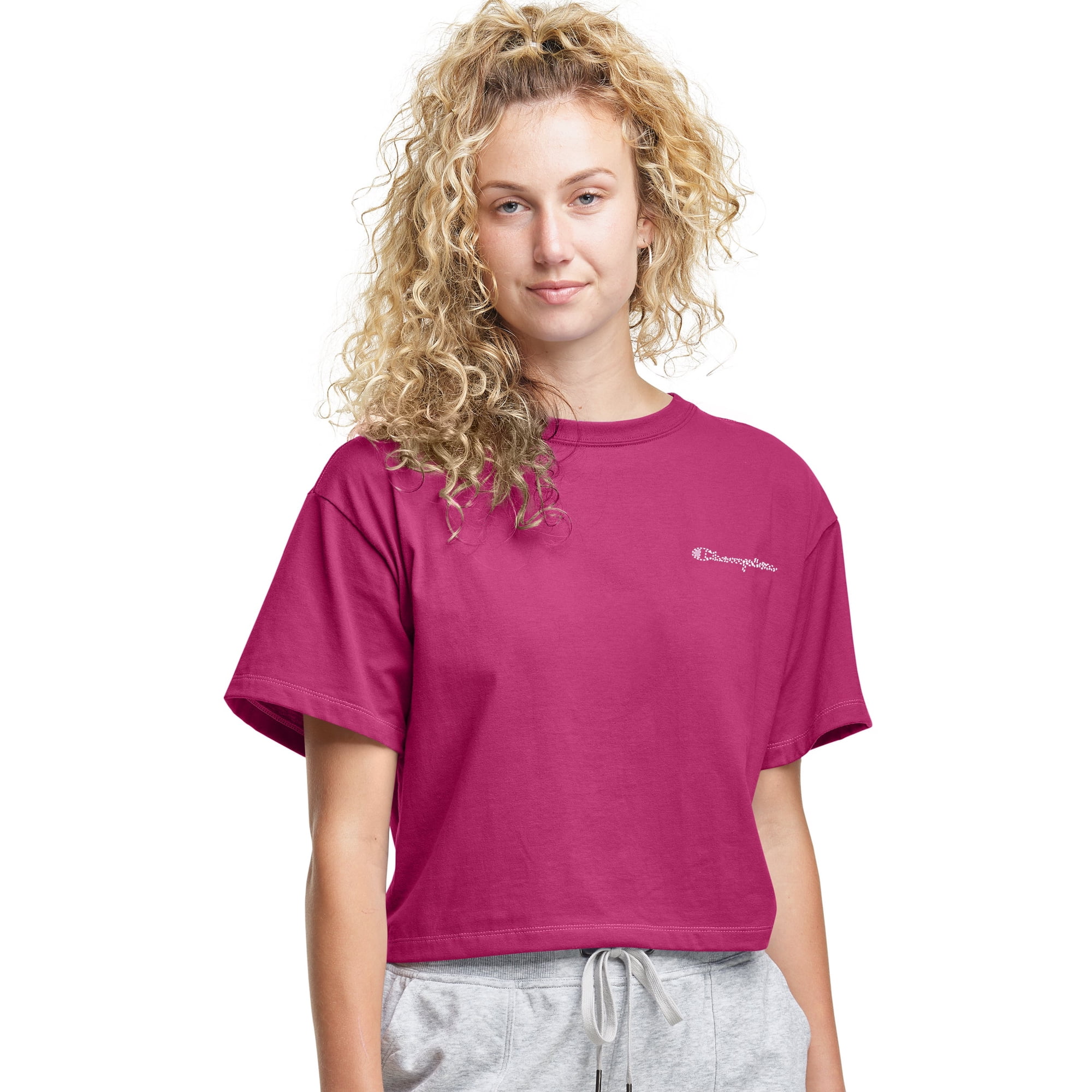 CHAMPION Womens Pink Short Sleeve Crew Neck T-Shirt XS