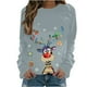 thumbnail image 2 of Pntutb - Sudadera con estampado navideño de manga larga para mujer, informal, a la moda, blusa Pntutb Pntutb-8898, 2 of 6