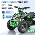 thumbnail image 6 of IVFJFV Electric 4 Wheeler with Dual Speed 10-15MPH, 12AH Battery,36V High Power Off-Road Four Wheeler with 500W Motor,Front & Rear Shock Absorbers, Disc Brake, LED Headlight, Safety Flag,Green, 6 of 8