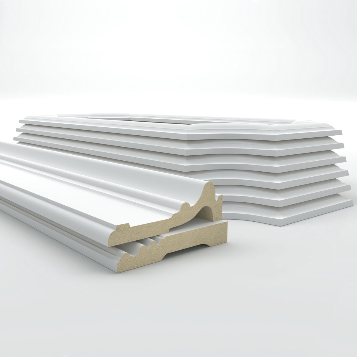 Ekena millwork 94 1/2"L (Adjustable 40"H to 44"H) Ashford Scalloped Panel Traditional Wainscot Paneling Kit