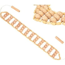 Wood Back Massager Roller Rope,Wood Therapy Cellulite Massage Tool,Reusable Therapy Roller Tool for Neck,Shoulders,Legs