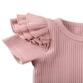 thumbnail image 3 of CNKOO Infant Baby Girl Ruffle Sleeve Floral Romper Harem Pants Summer Outfits, 3 of 5