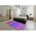 thumbnail image 5 of Ahgly Company Machine Washable Indoor Square Transitional Crimson Purple Area Rugs, 7' Square, 5 of 7