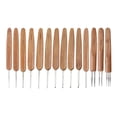 thumbnail image 3 of 10pcs Crochet Hooks Bamboo Handle Sewing Stitching Bamboo Handle Needles Knitting Embroidery Tools, Single Head, 1.5mm, 3 of 7