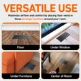 thumbnail image 7 of 4x14 Floor Vent Covers Floor Register with Mesh Cover Trap, Heat and Air, Walkable Metal Floor Register for HVAC Duct, Basketweave, Matte Black, 7 of 7