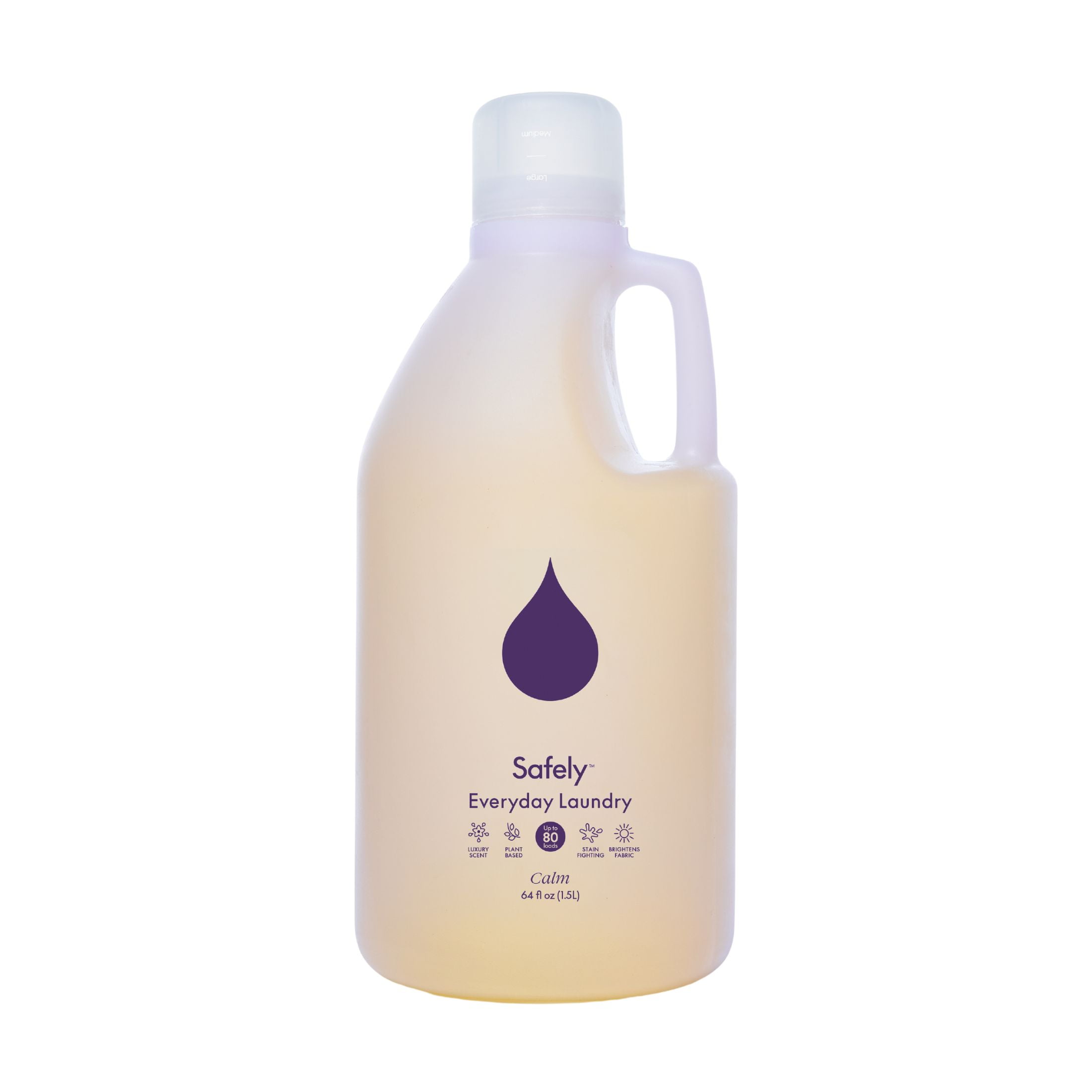 (2 pack) Safely Everyday Liquid Laundry Detergent, Calm Scent, 64 fl oz, 80 Loads