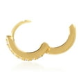 thumbnail image 3 of 18K Yellow Gold Plated Sterling Silver with White CZ Huggie Earrings for Women, 3 of 7