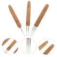 thumbnail image 5 of Raindrops 3pcs Dreadlock Crochet Hook Set Bamboo Handle Loc Needle Hair Dreads Crochet Needle Tool for Locs Braid Craft, 5 of 8