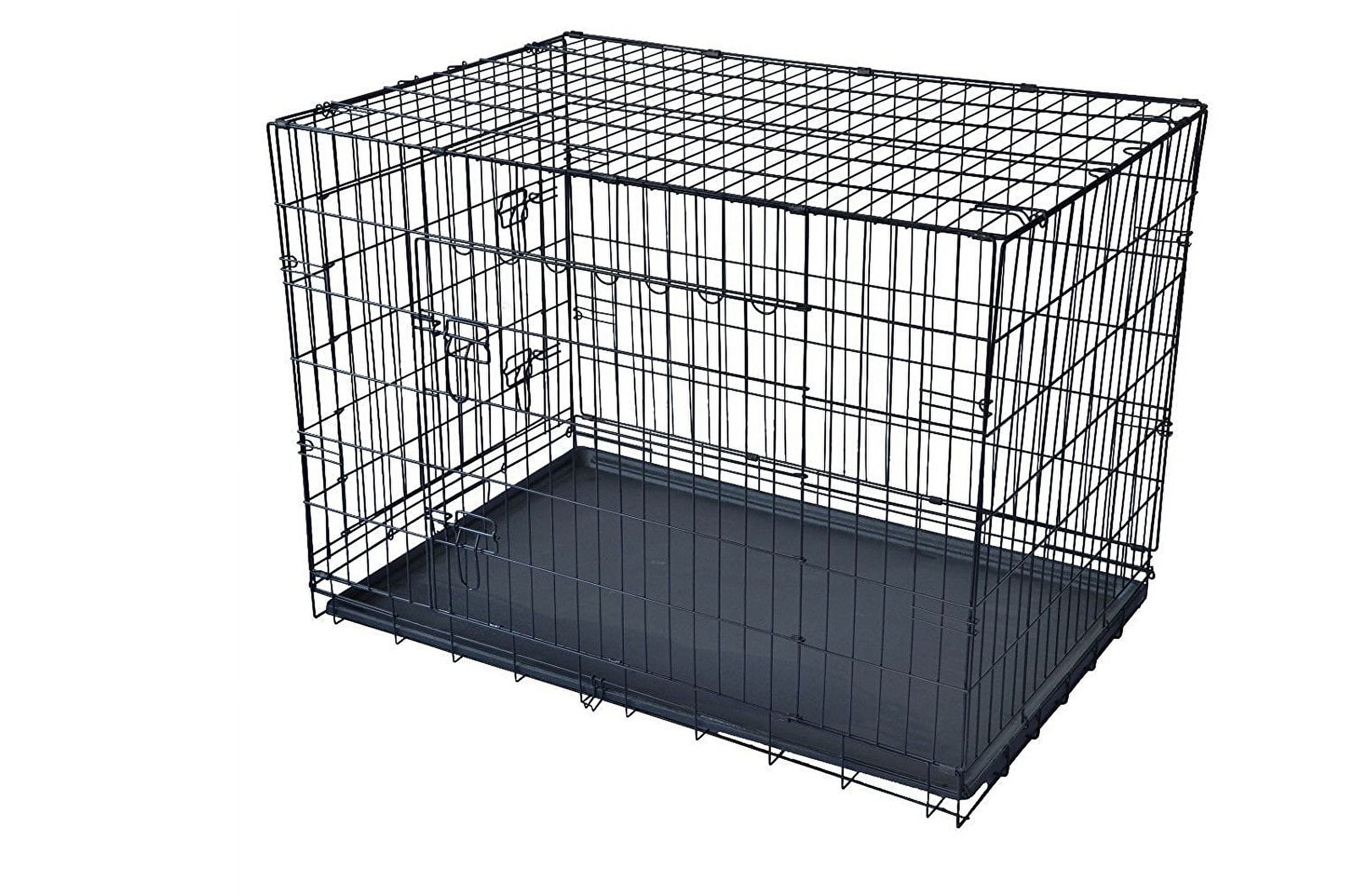 Bestpet 30" Large Folding Wire Dog Crate, Metal Pet House for Indoor Use